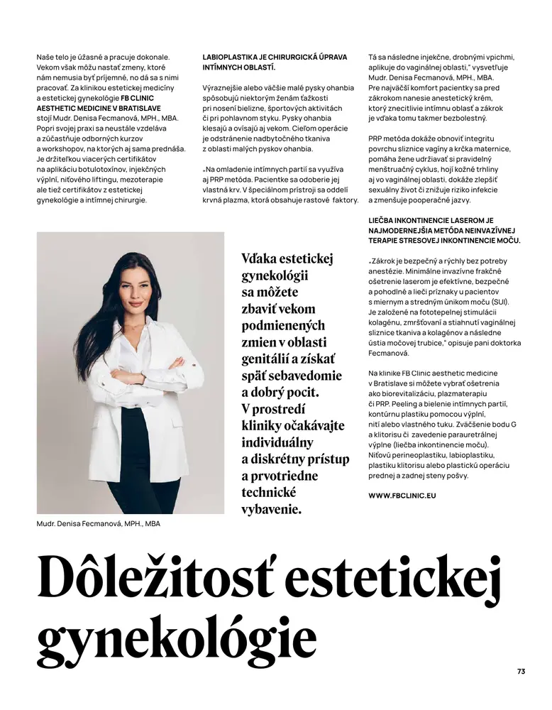 Náhľad článku Dôležitosť estetickej gynekológie v magazíne La Letta